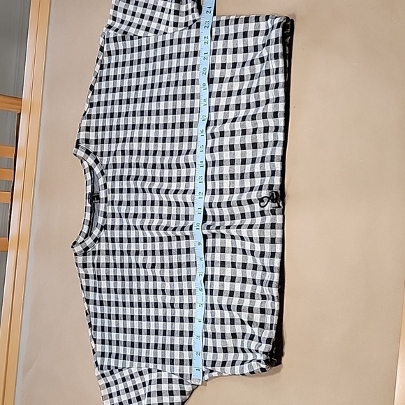Forever 21 Size L Black & White Checker Pullover, Long Sleeve, Drawstring Waist - Picture 5 of 11